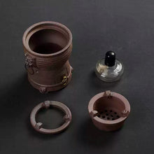 Load image into Gallery viewer, ChaoZhou Pottery "Da Qiu" (Big Ball) Kettle 620ml, "Shi Tou Lu" (Line Head Stove)