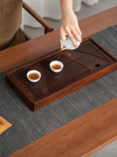 Charger l'image dans la galerie, Bamboo Tea Tray with Water Tank 2 Variations Big / Small