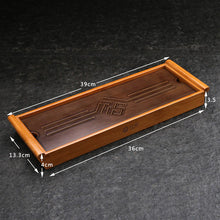 Charger l'image dans la galerie, Bamboo Tea Tray 2 Variations wiht Water Tank