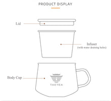 Load image into Gallery viewer, Dayi Handmade Borosilicate Glass Tea Infuser Cup, 350ml, Gongfu Tea Partner.