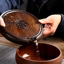Load image into Gallery viewer, Heavy Bamboo Tray for holding Yixing Teapot or Gaiwan, Saucer, Board