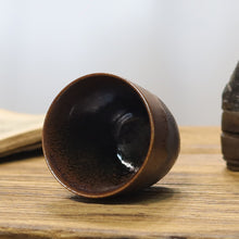 Load image into Gallery viewer, Fancy Glaze - Rust Like Color Porcelain &quot;Tea Cup&quot; 70ml, Tenmoku Glaze Blend Gaiwan 150cc