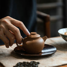 Load image into Gallery viewer, Yixing "Ju Lun Zhu" Teapot in Aged Duan Ni Clay