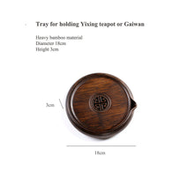 Load image into Gallery viewer, Heavy Bamboo Tray for holding Yixing Teapot or Gaiwan, Saucer, Board
