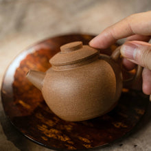 Load image into Gallery viewer, Yixing "Ju Lun Zhu" Teapot in Aged Duan Ni Clay