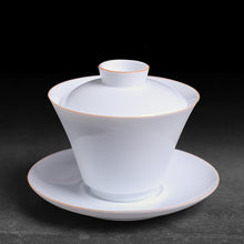 Load image into Gallery viewer, Dehua White Porcelain Gaiwan Set 150cc-175cc, KTM15