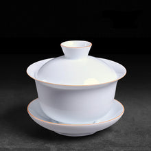 Load image into Gallery viewer, Dehua White Porcelain Gaiwan Set 150cc-175cc, KTM15