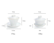 Load image into Gallery viewer, Dehua White Porcelain Gaiwan Set 150cc-175cc, KTM15