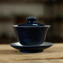 Load image into Gallery viewer, Ocean Blue Glaze Ceramic Gaiwan 200cc, 2 Patterns