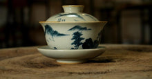 Load image into Gallery viewer, Rustic  Pottery Porcelain &quot;GaiWan&quot; 175cc, 2 Patterns&#39; Scenery Painting.