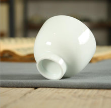 Load image into Gallery viewer, Milk White Glaze Porcelain &quot;GaiWan&quot; 160cc, 4 Kinds of matching Tea Cups