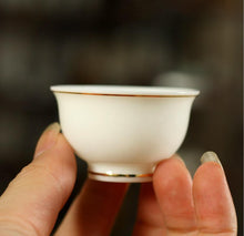 Load image into Gallery viewer, Milk White Glaze Porcelain &quot;GaiWan&quot; 160cc, 4 Kinds of matching Tea Cups