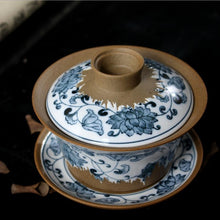 Load image into Gallery viewer, Rustic  Porcelain &quot;GaiWan&quot; 200cc, 2 Patterns&#39; Scenery Painting.