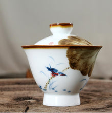 Load image into Gallery viewer, White Porcelain Gaiwan, 180ml, 3 kinds of Painting.