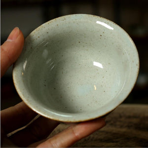 Rustic Blue and White Porcelain "Mo Yun" Gaiwan 175ml, Strainer, Cup 60ml