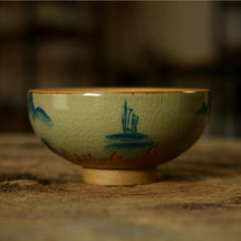 Laden Sie das Bild in den Galerie-Viewer, Celadon Glaze Porcelain, Tea Cups, 2 Kinds of Tea Cups 90cc.