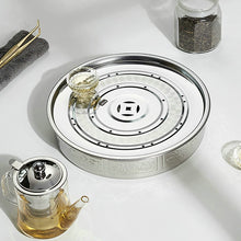 Load image into Gallery viewer, Stainless Steel Tea Tray / Saucer / Board with Water Tank 5 Variations - King Tea Mall