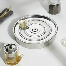 Charger l'image dans la galerie, Stainless Steel Tea Tray / Saucer / Board with Water Tank 5 Variations - King Tea Mall