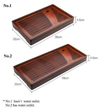 Charger l'image dans la galerie, Bamboo Tea Tray with Water Tank 2 Variations Big / Small - King Tea Mall