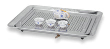 Load image into Gallery viewer, Rectangle Stainless Steel Tea Tray / Saucer / Board with Water Tank and Water Outlet 3 Variations - King Tea Mall