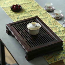 Charger l'image dans la galerie, Bamboo Tea Tray with Plastic Water Tank  L37*W26*H7cm - King Tea Mall