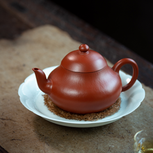 Load image into Gallery viewer, Fully Handmade, Yixing "Li Xing" (Pear Shape) Teapot 180ml, "Zhu Ni" Mud,