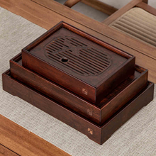 Charger l'image dans la galerie, Bamboo Tea Tray "Sparrow" Board / Saucer with Water Tank, 3 Sizes.