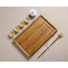 Load image into Gallery viewer, Bamboo Tea Tray Saucer Teaboard with Drainage Trench 3 kinds of sizes - King Tea Mall