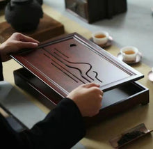 Charger l'image dans la galerie, Bamboo Tea Tray with Water Tank, 4 Variations, Small, Large - King Tea Mall