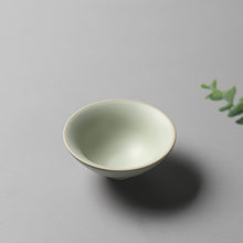 Load image into Gallery viewer, &quot;Ru Yao&quot; Kiln Porcelain, &quot;Dou Li&quot; (Rain Hat) Tea Cup, 80ml