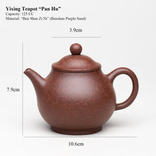 Load image into Gallery viewer, Yixing &quot;Pan Hu&quot; Teapot in Ben Shan Zi Ni Clay