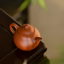 Load image into Gallery viewer, Yixing "Pan Hu" Teapot in Huang Long Shan Zhu Ni Clay