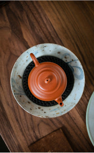 Yixing "Gong Deng" Teapot 140cc, Huanglongshan Mountain Zhuni Red Mud