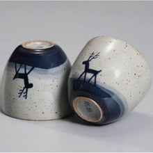 將圖片載入圖庫檢視器 "Qing Hua Ci" (Blue & White Porcelain) "Deer" Handpaint 80ml, Paint under Glaze, Tea Cup - King Tea Mall