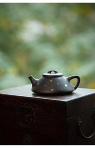 Yixing "Wen Ren Piao - Shi Piao" Teapot in No.1 Factory Recipe Dark Mud