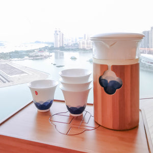 Portable Traveling Tea Sets with Bamboo Tea Tray