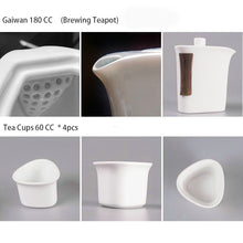 Charger l'image dans la galerie, Portable Traveling Tea Sets with Bamboo Tea Tray Box "One Pot + 4 Cups"