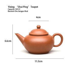 Yixing "Shui Ping" Teapot in Baoshan Jiangponi Clay