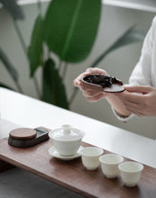 Load image into Gallery viewer, Minimalist Digital Electronic Weight Tea Scale with Wood Saucer Option 0.2-500g