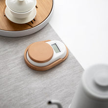 Load image into Gallery viewer, Minimalist Digital Electronic Weight Tea Scale with Wood Saucer Option 0.2-500g