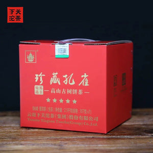 2022 XiaGuan "Zhen Cang Kong Que - Gao Shan Gu Shu - Na Ka" (Premium Peacock - High Mountain Old Tree - Naka) Cake 357g Puerh Raw Tea Sheng Cha