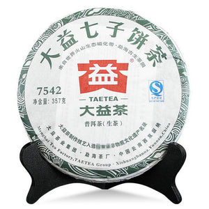 2012 DaYi "7542" Cake 357g Puerh Sheng Cha Raw Tea (Batch 202) - King Tea Mall