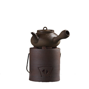 Chaozhou Pottery "Xiang Hu" Water Boiling Kettle 590ml with "Ti Liang" Dual-Use Stove
