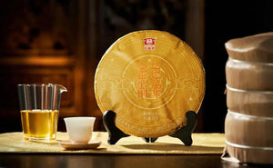 2021 DaYi "Jin Se Yun Xiang" (Golden Rhythm) Cake 357g Puerh Sheng Cha Raw Tea