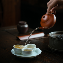 Load image into Gallery viewer, Yixing "Li Xing" (Pear Style) Teapot in Zhao Zhuang Zhu Ni Clay