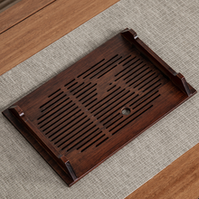 Charger l'image dans la galerie, Bamboo Tea Tray "Sparrow" Board / Saucer with Water Tank, 3 Sizes.