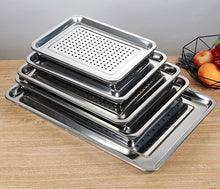 Charger l'image dans la galerie, Rectangle Stainless Steel Tea Tray with Water Tank 5 Variations