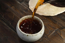 Load image into Gallery viewer, 2013 LaoTongZhi "Liu Jin Sui Yue" (Golden Times) Cake 357g Puerh Shou Cha Ripe Tea