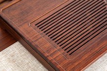 Load image into Gallery viewer, Bamboo Tea Tray "Shuang Yu" ( Twin Fishes) / Board / Saucer with Water Tank Two