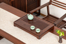 Load image into Gallery viewer, Bamboo Tea Tray "Shuang Yu" ( Twin Fishes) / Board / Saucer with Water Tank Two
